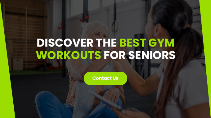 senior exercising with a trainer